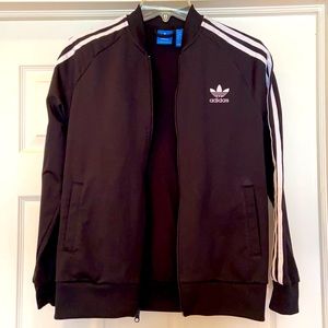 Pristine ADIDAS Track Jacket, BLK/ WHT, SZ. YTH L